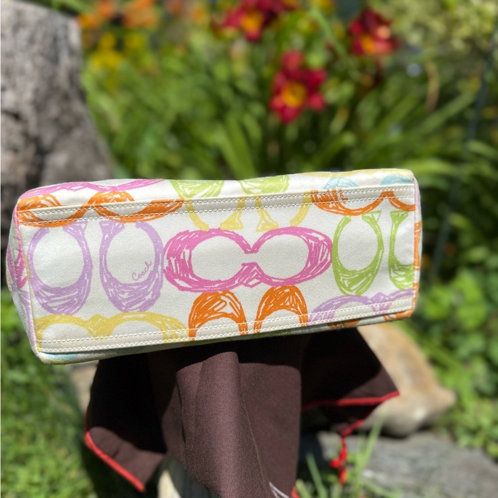 Coach Hampton Scribble Satchel - image 6